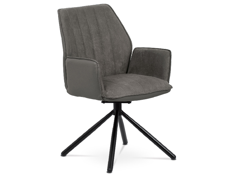 Jedálenská stolička Hagga-399-LAN2 (tmavosivá + čierna)