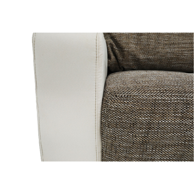 Rohová sedačka Olubria (krémová + hnedá) (P)