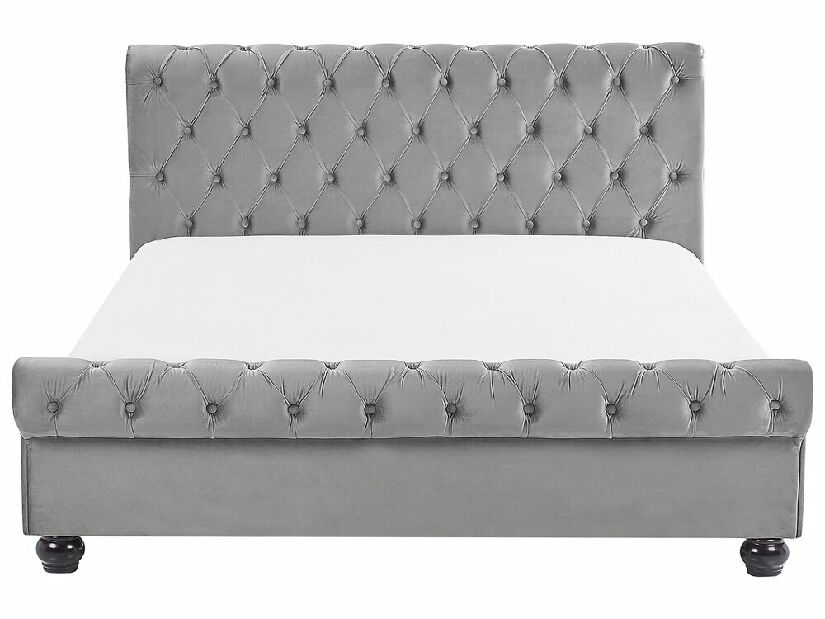 Manželská vodná posteľ 180 cm Alexandrine (sivá) (s roštom a matracom)
