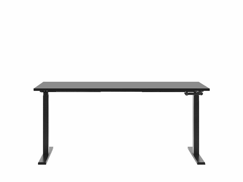 Písací stôl DESIRA II (180x80 cm) (čierna) (manuálne nastaviteľný)
