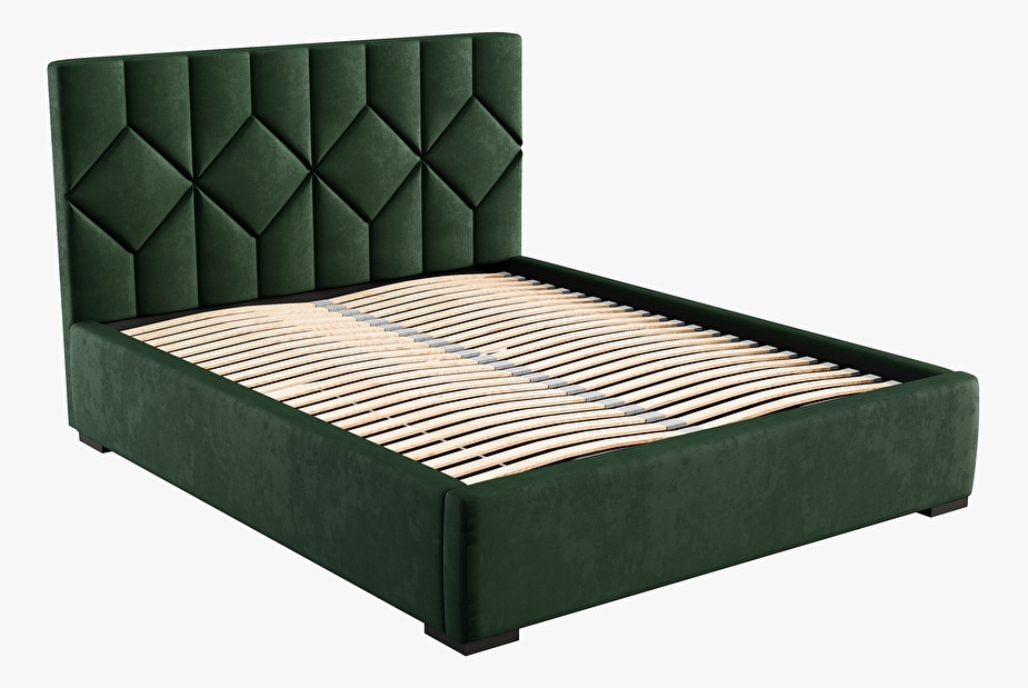 Čalúnená posteľ 180x200 cm Veggie (zelená) *bazár