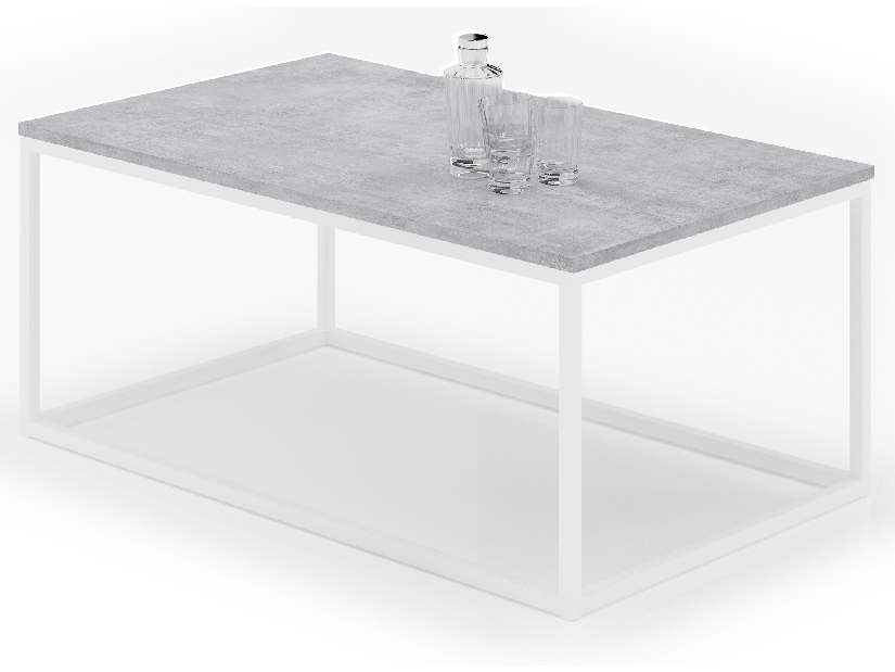 Konferenčný stolík Namira (biela + betón)