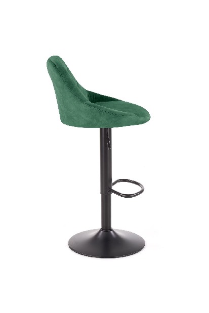 Barová stolička Henrietta (tmavozelená + čierna) *výpredaj