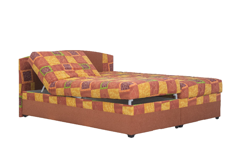Manželská posteľ 160 cm Blanár Kappa (oranžová) (s roštami a matracmi Alena)