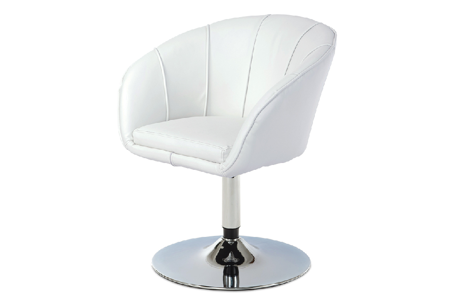 Barová stolička HL-107 WT (Biela + Chrómová) *výpredaj