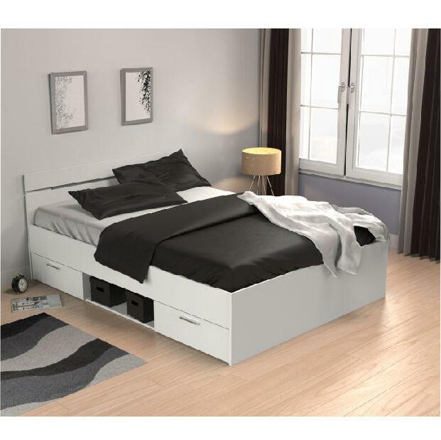 Manželská posteľ 140 cm Myriam (biela) *výpredaj