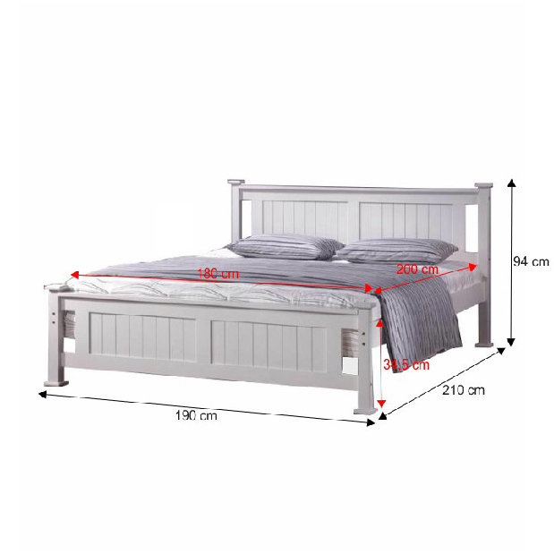 Manželská posteľ 180 cm Lycoris (s roštom) *výpredaj