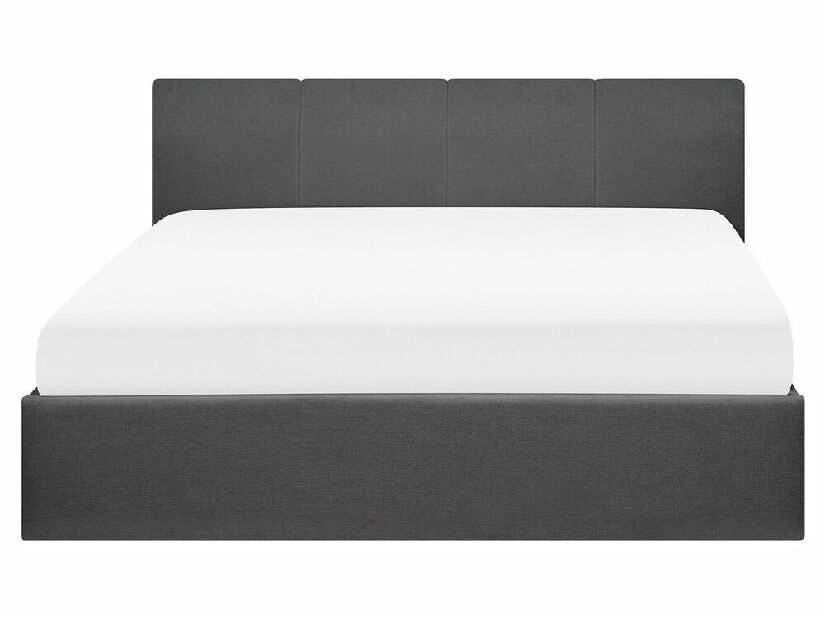 Manželská posteľ 160 cm ORBIT (s roštom a úl. priestorom) (sivá)