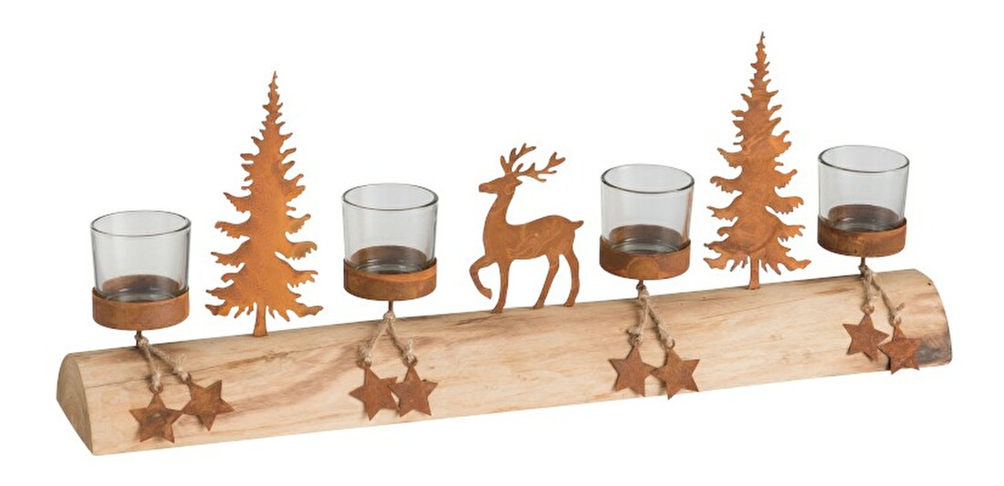 Svietnik Jolipa Na viac čajových sviečok Into The Woods (50x19x8cm) (Oranžová)