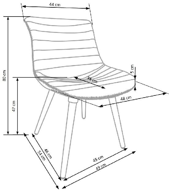 Jedálenská stolička K267 (hnedá)