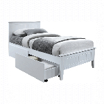 Jednolôžková posteľ 90 cm Minea (biela) (s roštom)