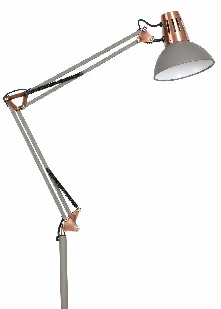 Stojanová lampa Gareth 4524 (sivá + medená)