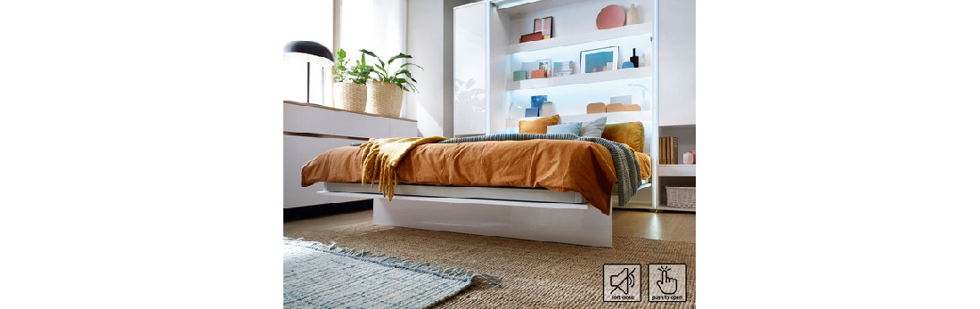 Sklápacia posteľ 90x200 cm BC-06 Bed Concept (s LED osvetlením) *výpredaj