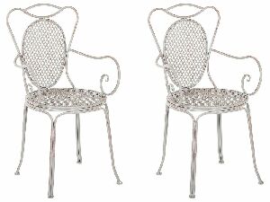 Set 2 ks. záhradných stoličiek CINQUE (kov) (sivá)