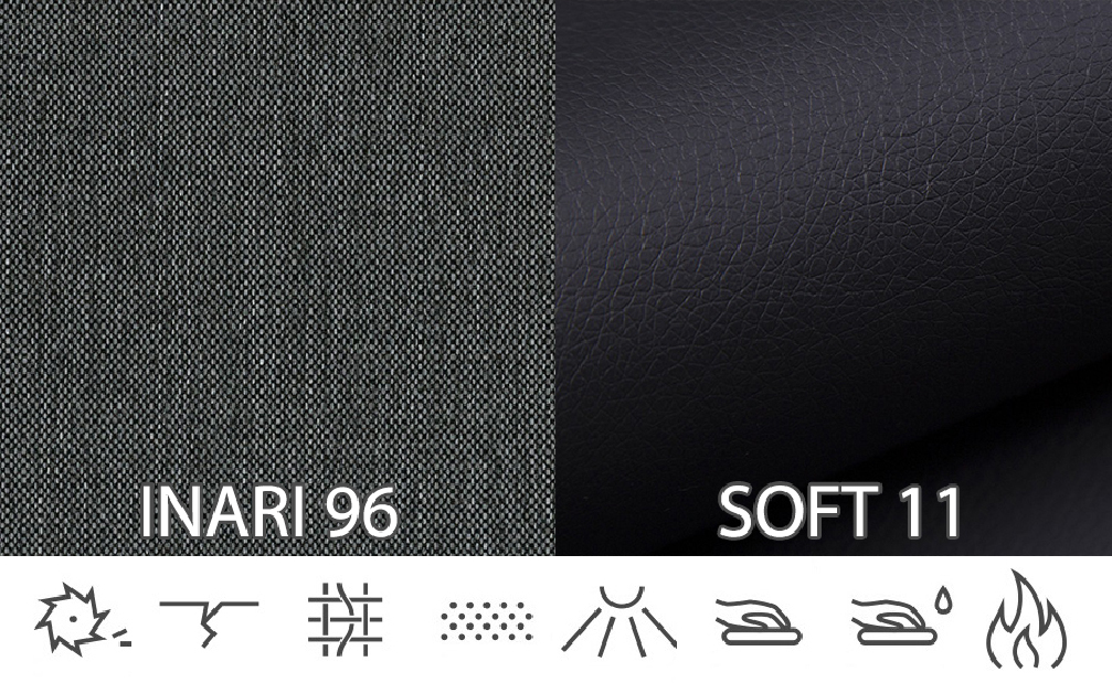 Rohová sedačka Malva (sivá + čierna) (L)