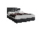 Manželská posteľ  Boxspring 140 cm Porto (čierna) (s matracom a úložným priestorom)
