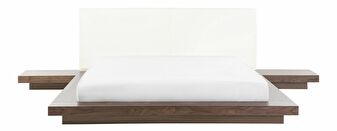 Manželská posteľ 160 cm ZEPHYRE (s roštom) (hnedá)