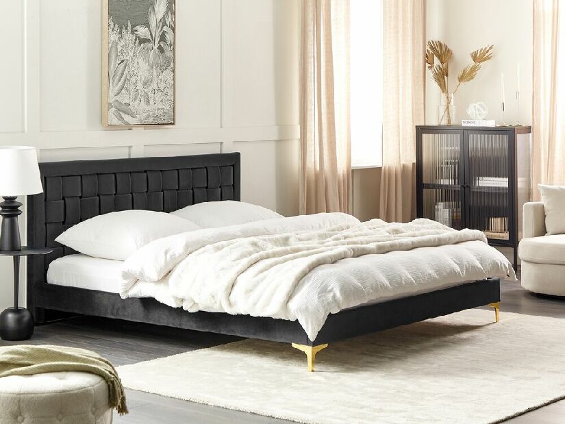 Manželská posteľ 180 cm Linux (čierna)