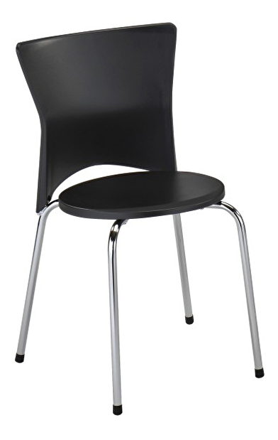 Jedálenská stolička Brisa (čierna + chróm)