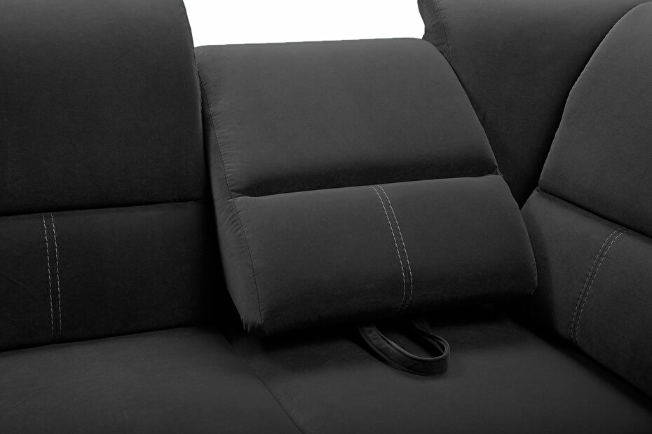 Rohová sedačka Dina (čierna) (L)