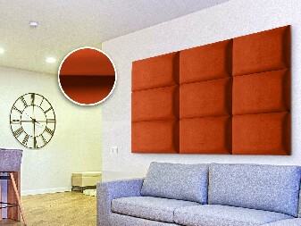 Čalúnený panel Soundless 40x30 cm (oranžová)
