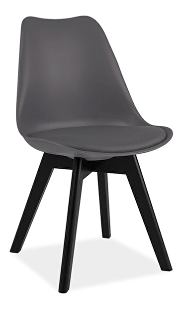 Jedálenská stolička Kim (sivá + čierna)