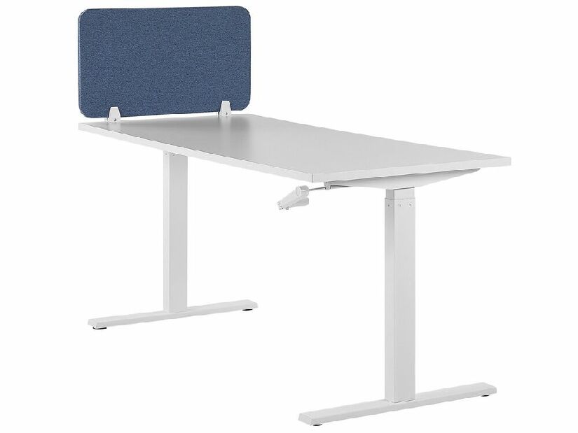 Prepážka na pracovný stôl 80x40 cm Whitley (modrá)