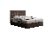 Manželská posteľ  Boxspring 180 cm Duel 2 (tmavohnedá) (s matracom a úložným priestorom)