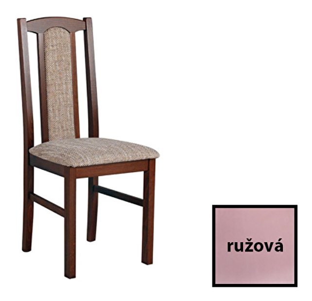 Jedálenska stolička Dalem VII (orech + ružová) *bazár