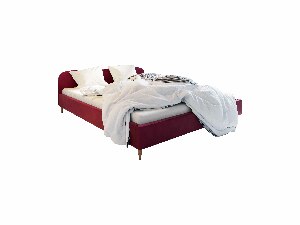 Manželská posteľ 120 cm Lon (bordová) (bez roštu a úložného priestoru)