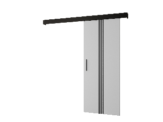 Posuvné dvere 90 cm Sharlene V (biela matná + čierna matná + čierna)