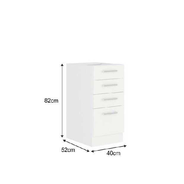 Spodná skrinka Strolis 40 D 4S BB (biela) *výpredaj