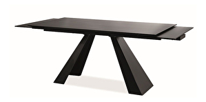 Rozkladací jedálenský stôl 120-180 cm Shelia (čierna + čierna) (pre 4 až 8 osôb)