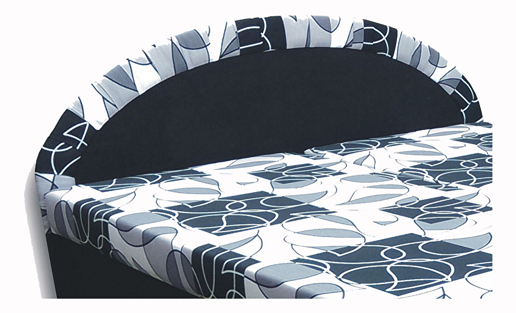 Manželská posteľ 160 cm Elena (čierna) (s matracom)