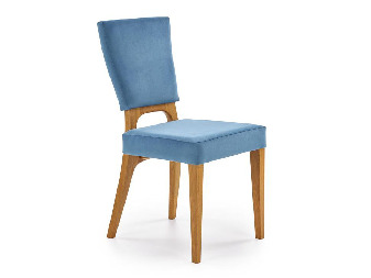 Jedálenská stolička Wanny (modrá + drevo)