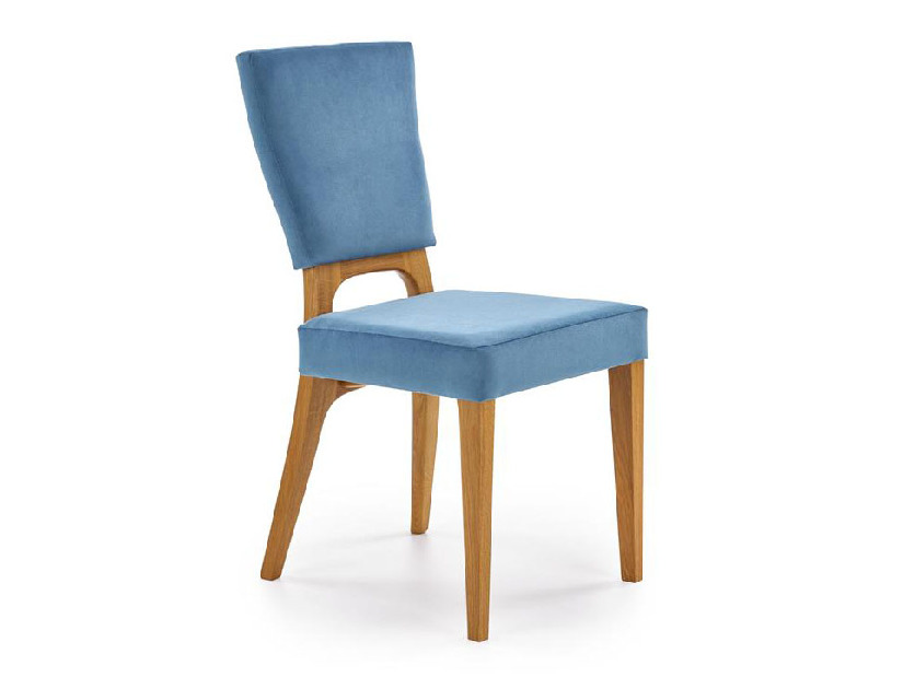 Jedálenská stolička Wanny (modrá + drevo)