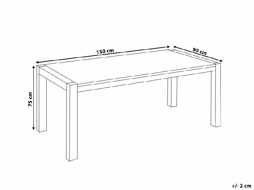 Jedálenský stôl Naruba (pre 6 osôb) (hnedá)