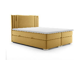 Manželská posteľ Boxspring 180 cm Morcano (žltá) (s úložným priestorom)