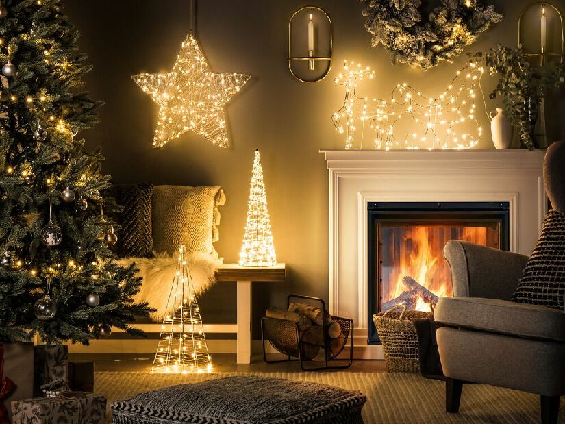 LED dekorácia vianočný stromček Kotza (strieborná)