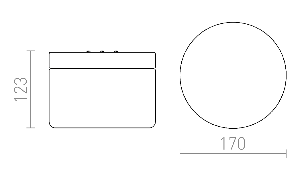 Stropné svietidlo Arana r 230V E27 42W IP44 (matný nikel)