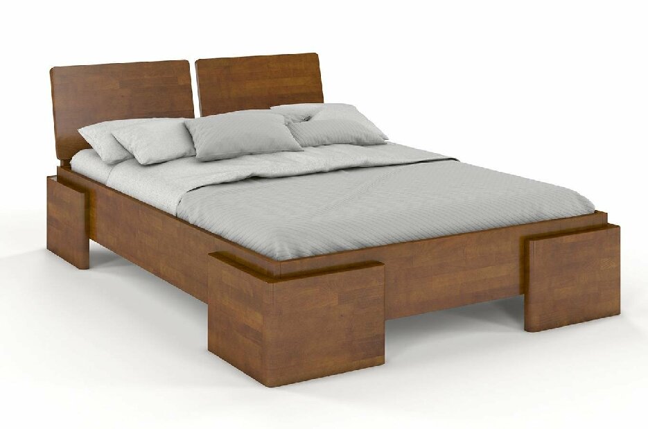 Manželská posteľ 180 cm Naturlig Jordbaer High (buk)