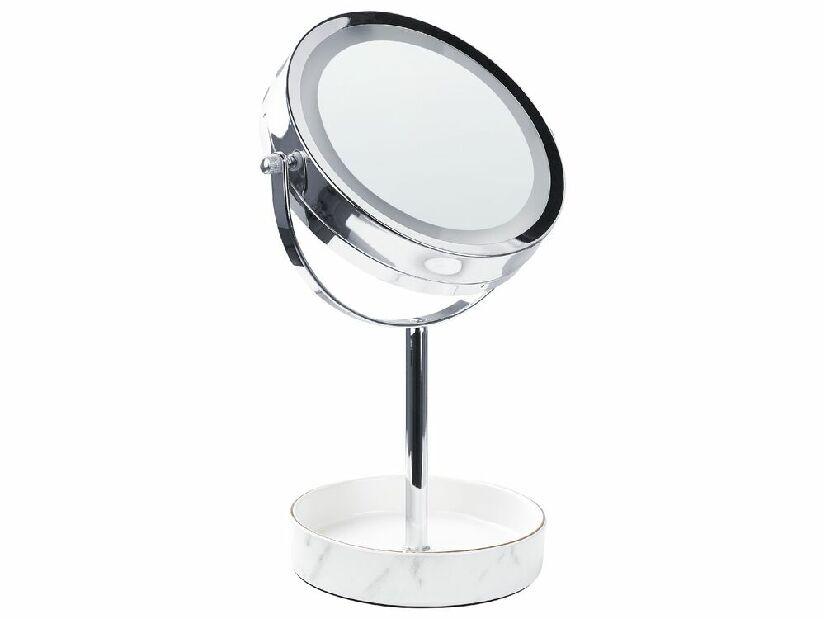 Kozmetické zrkadlo Shevaun (strieborná) (s LED osvetlením)