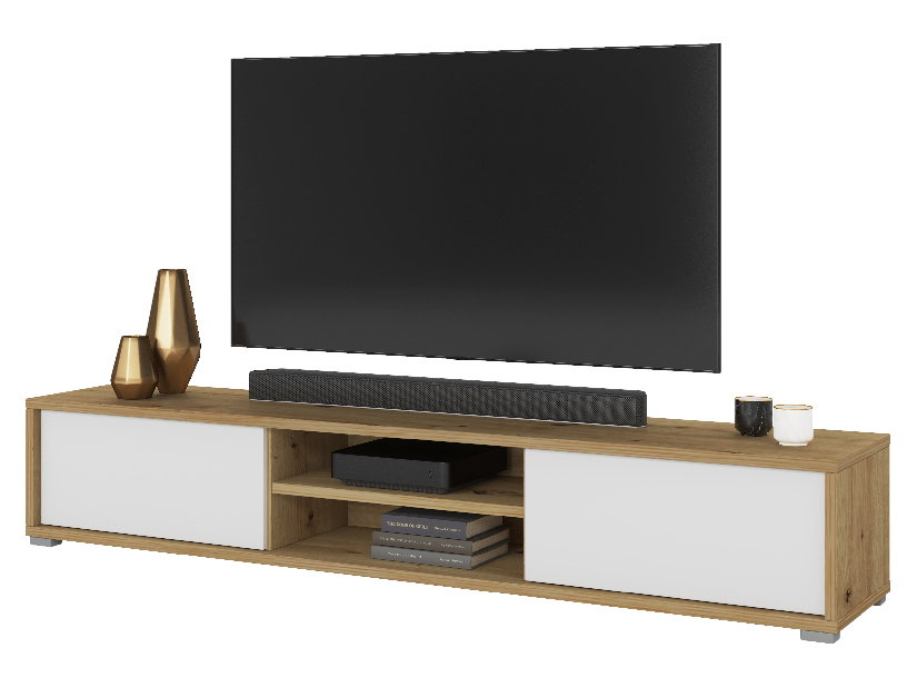 TV stolík Fiora 40 (dub artisan + biela)