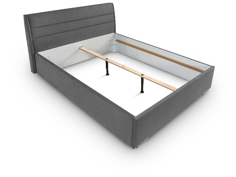 Manželská posteľ 140 cm BRW Sandra Futon (sivá)