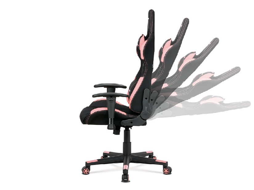 Kancelárska stolička Kelby-F02-PINK (čierna + ružová)