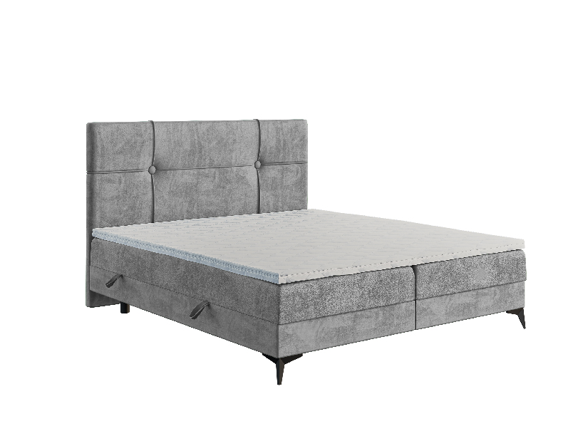 Kontinentálna posteľ 140 cm Nivela (betón) (s matracom a úl. priestorom)