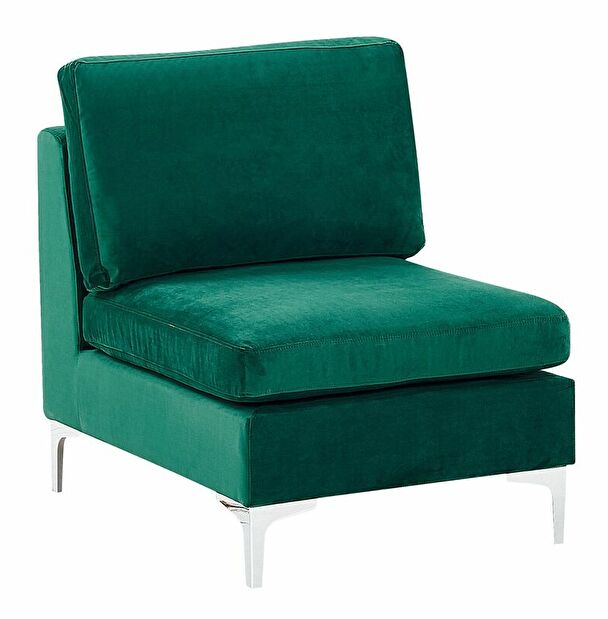 Rohová sedačka EVENA (zelená) (pre 4 osoby) (s taburetkou) (L)