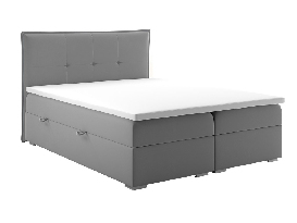 Manželská posteľ Boxspring 180 cm Carla (sivá)(s úložným priestorom)