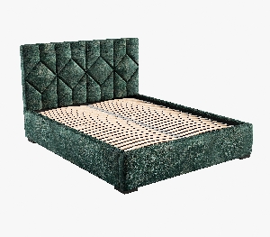 Čalúnená posteľ 160x200 cm Veggie (zelená farebná)