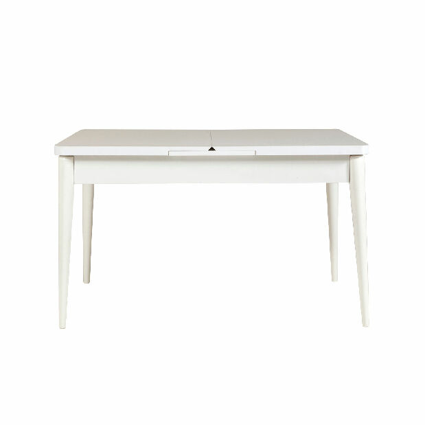 Rozkladací jedálenský stôl s 2 stoličkami a lavicou Vlasta (biela + antracit)